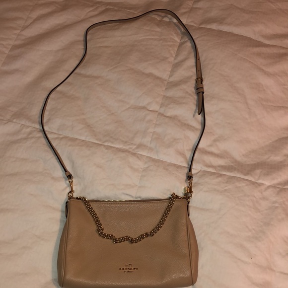 Coach Handbags - Authentic Coach Nude Leather Cross Body Bag